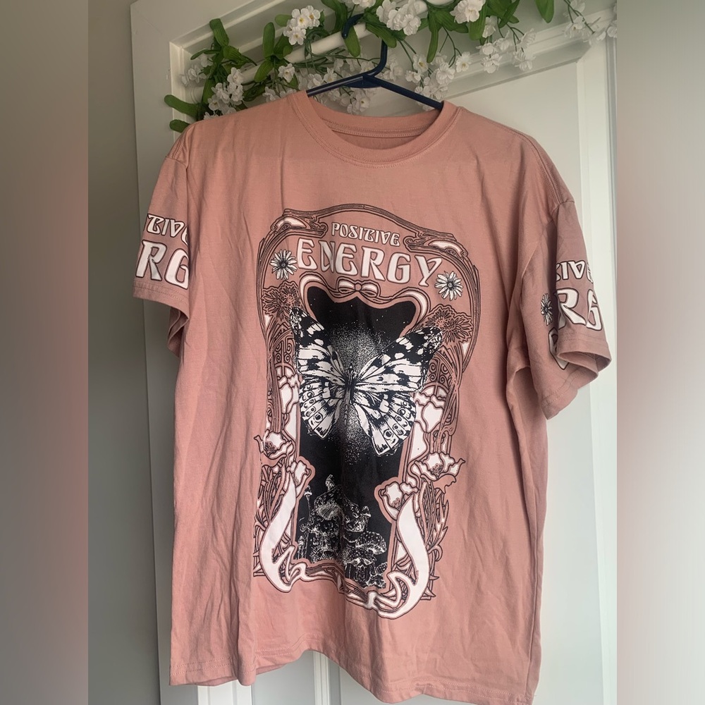 Pink Black Graphic T-Shirt